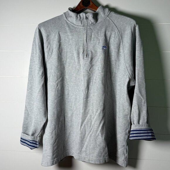 Southern Tide Long Sleeve Quarter Zip Women’s Golf Shirt Gray Size Large - Picture 7 of 11
